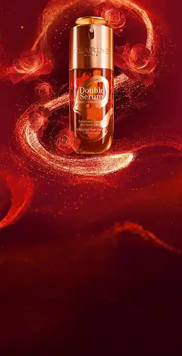 Double Serum Chinese New Year Year of the Snake Limited Edition packshot on campaign background / wallpaper